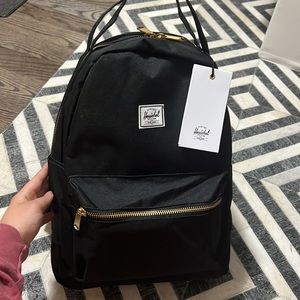 New Herschel Backpack, black canvas, new with tags